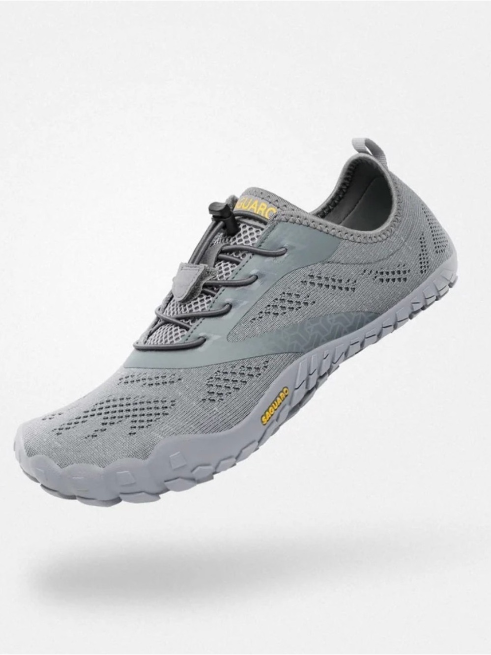 Saguaro Barefoot Gray Lace-Elastic Women's Sneakers